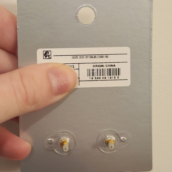 NWT BAUBLEBAR Earrings Pink Gold Martini Cosmos Lime Glass Splash Of Cran - Picture 2 of 2